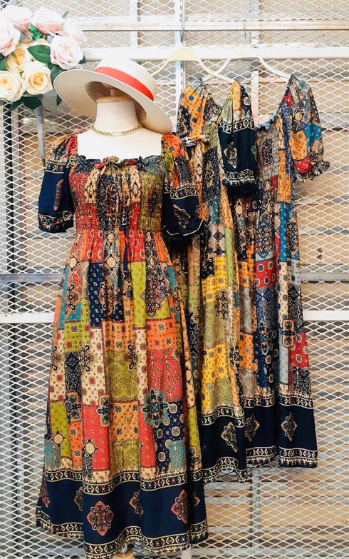 Summer Casual Multicolour Boho Long Dresses